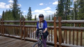 Karen biking bridge